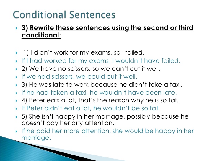 Conditional Sentences Practice 3rd